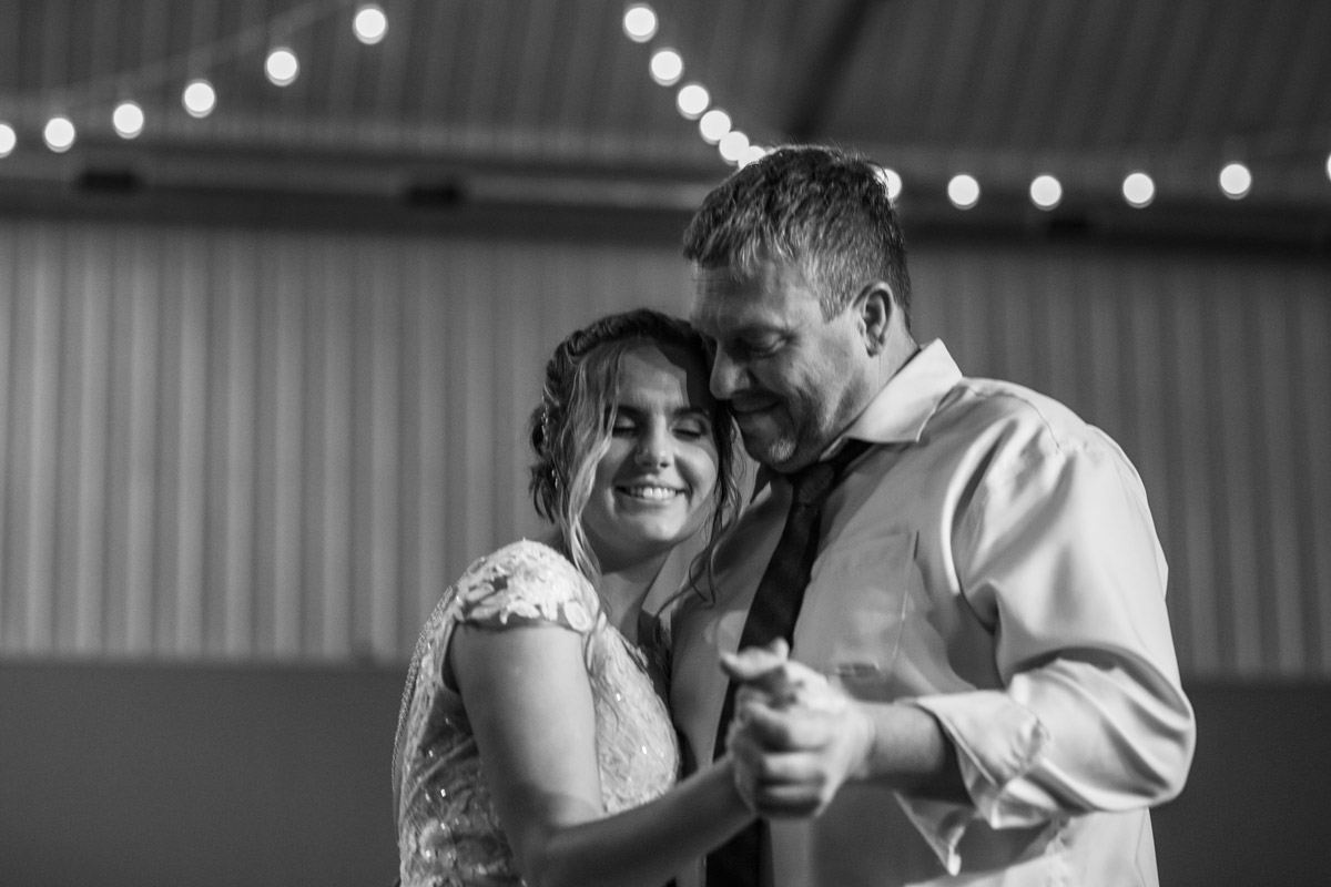 Daddy Daughter Dance in black and white