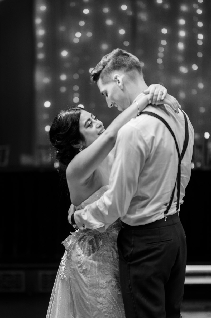 Black and white first dance